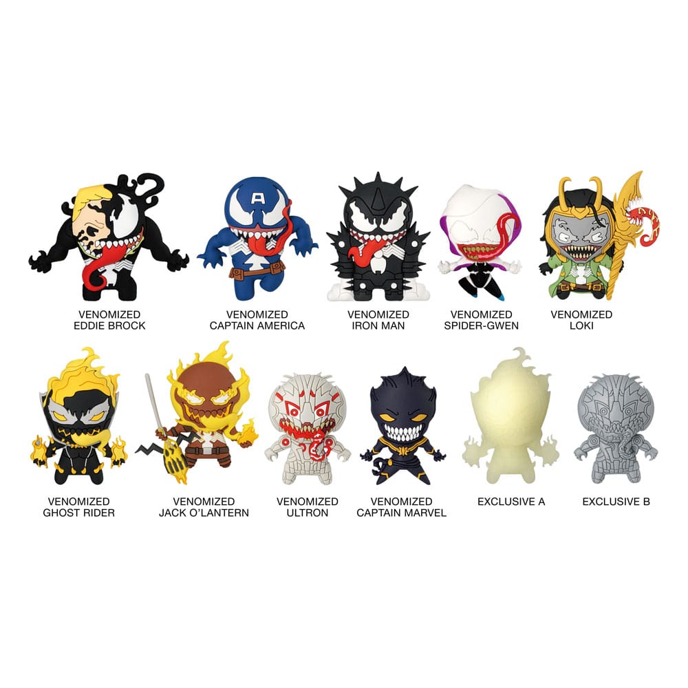 Venom 3D PVC-Taschenanhänger Series 1 Display (24)