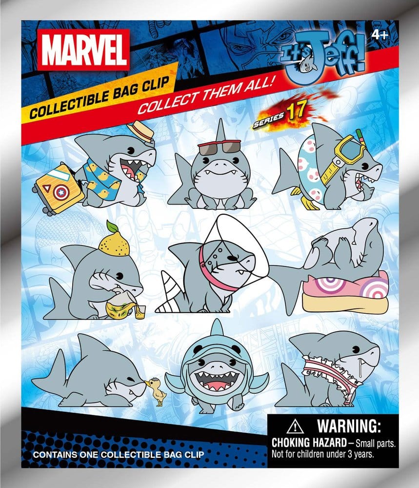 Marvel Rivals 3D PVC-Taschenanhänger Jeff the Land Shark Series 17 Display (24)