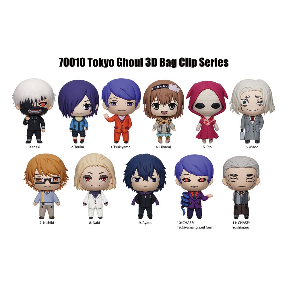 Tokyo Ghoul 3D PVC-Taschenanhänger Series 2 Display (24)