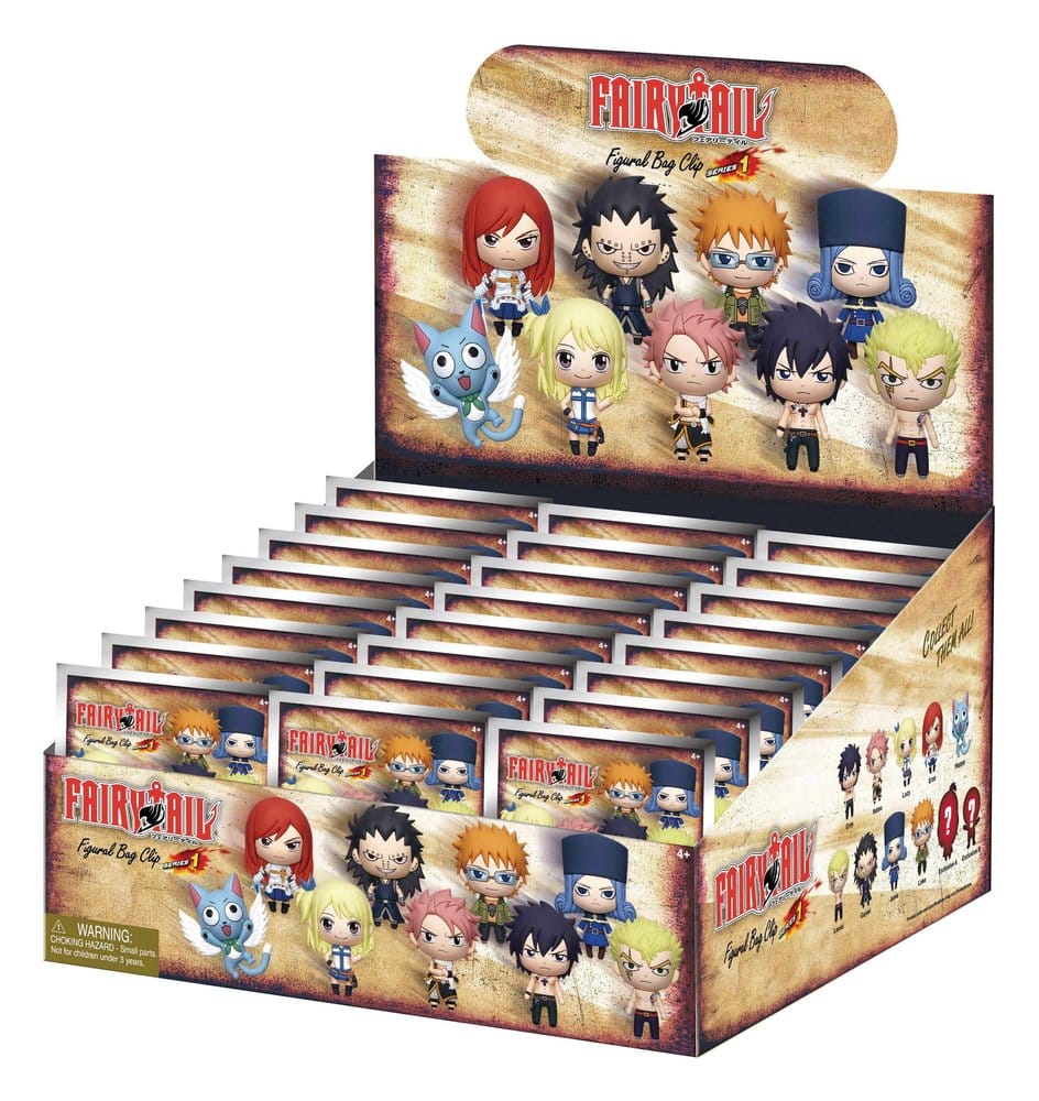 Fairy Tail 3D PVC-Taschenanhänger Serie 1 Display (24)