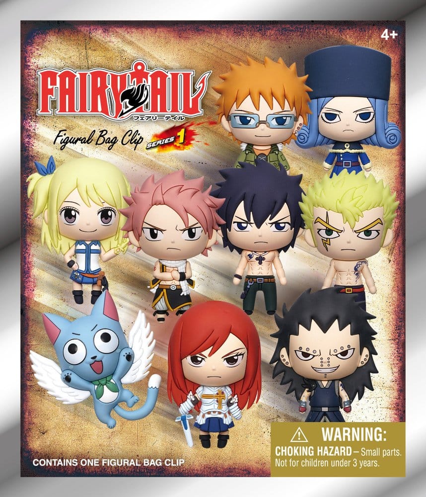 Fairy Tail 3D PVC-Taschenanhänger Serie 1 Display (24)