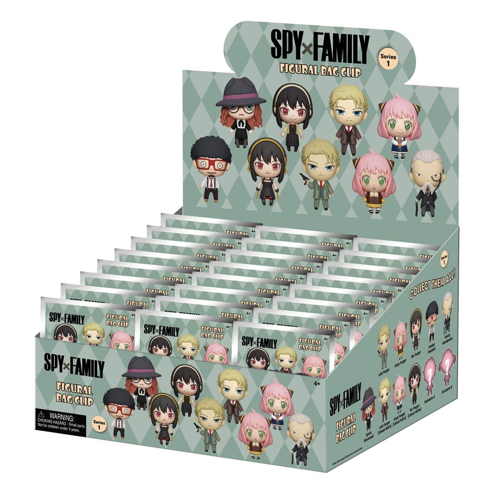 Spy x Family 3D PVC-Taschenanhänger Serie 1 Display (24)