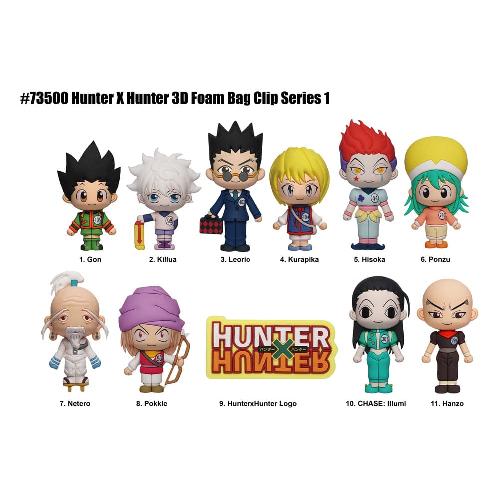 Hunter x Hunter 3D PVC-Taschenanhänger Serie 1 Display (24)