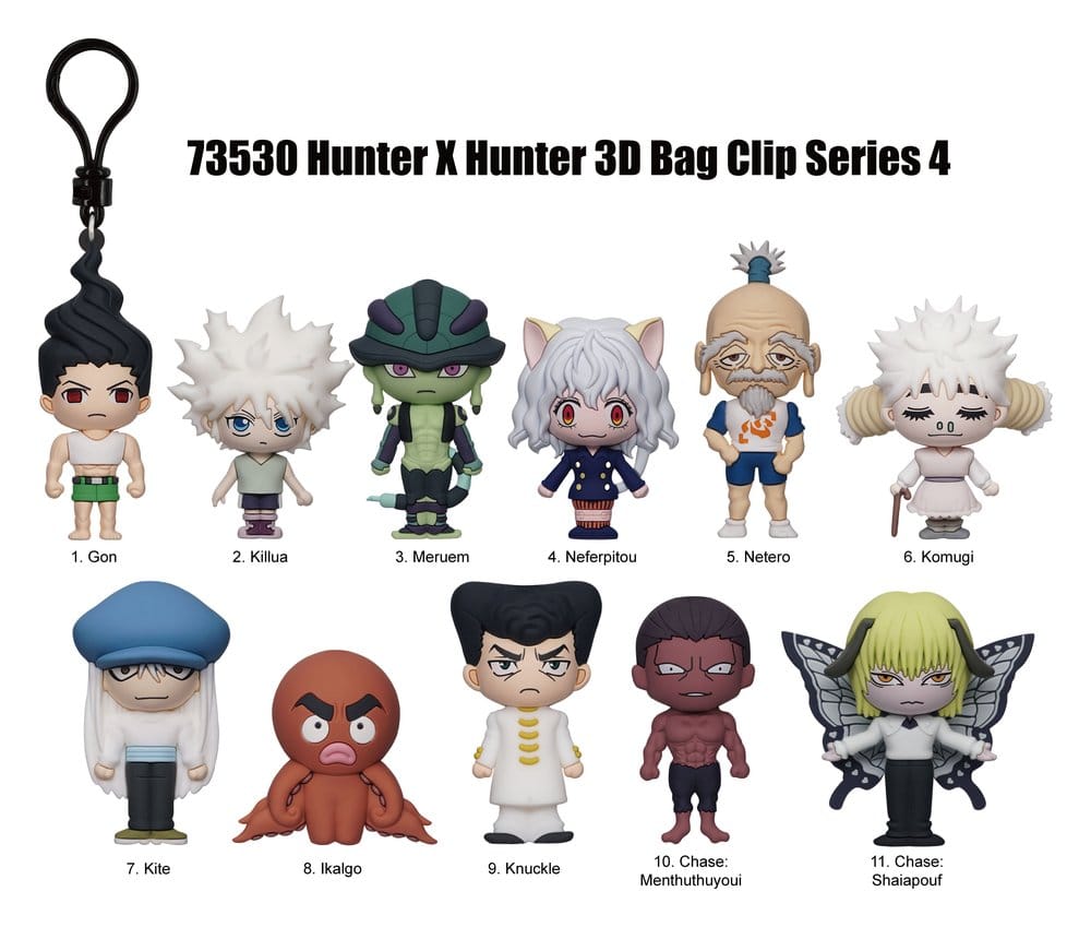 Hunter x Hunter 3D PVC-Taschenanhänger Serie 4 Blind Bag Display (24)