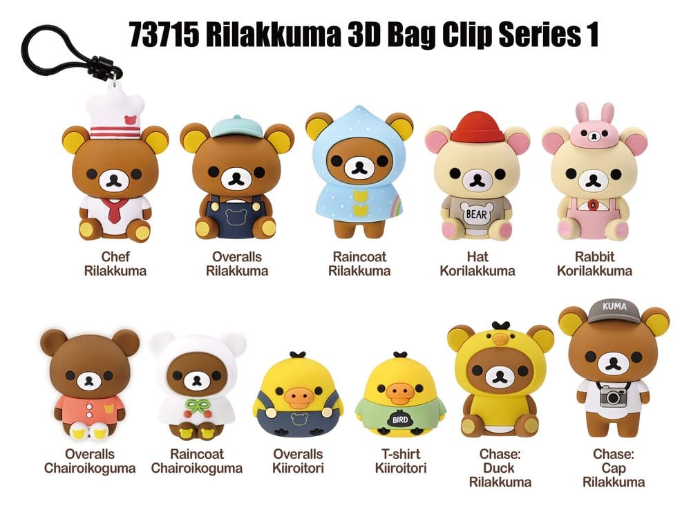 Rilakkuma 3D PVC-Taschenanhänger Serie 1 Blind Bag Display (24)