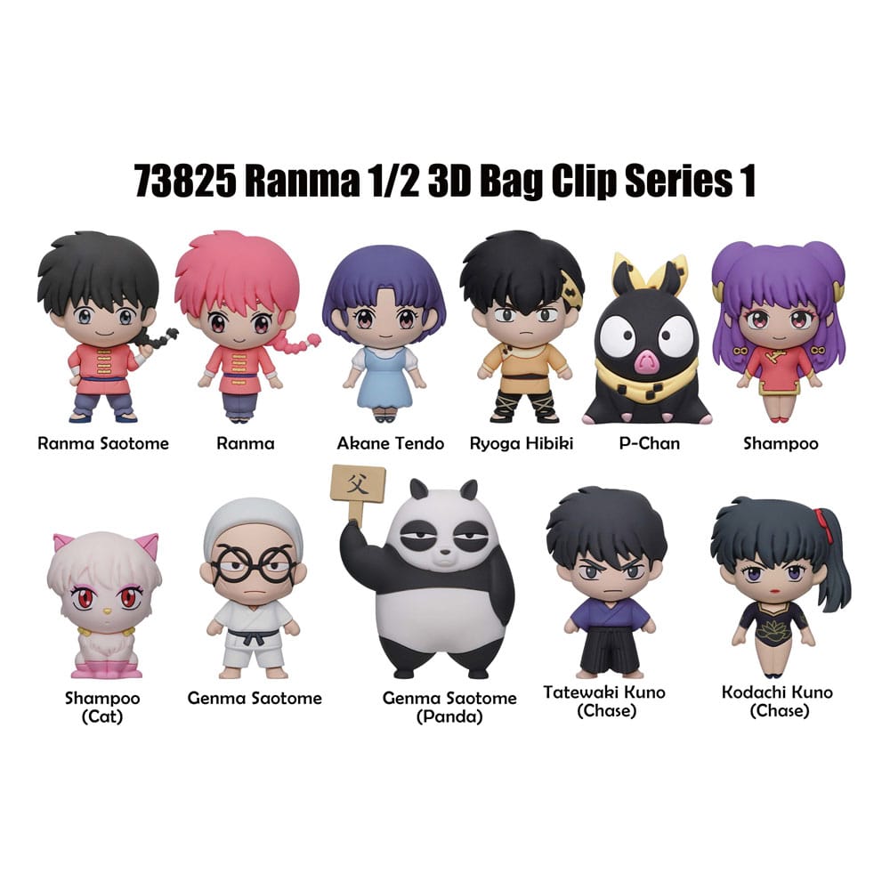 Ranma 1/2 3D PVC-Taschenanhänger Series 1 Display (24)