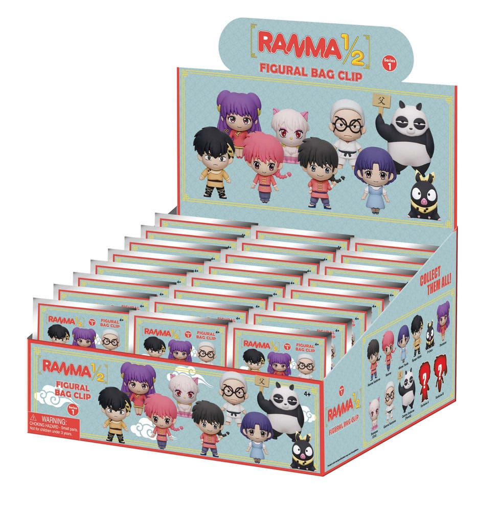Ranma 1/2 3D PVC-Taschenanhänger Series 1 Display (24)