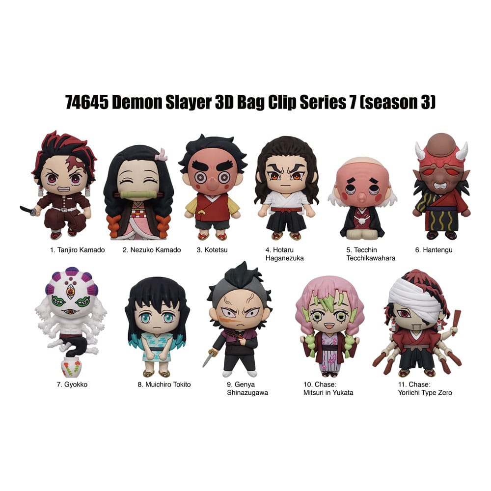 Demon Slayer 3D PVC-Taschenanhänger Series 7 Display (24)