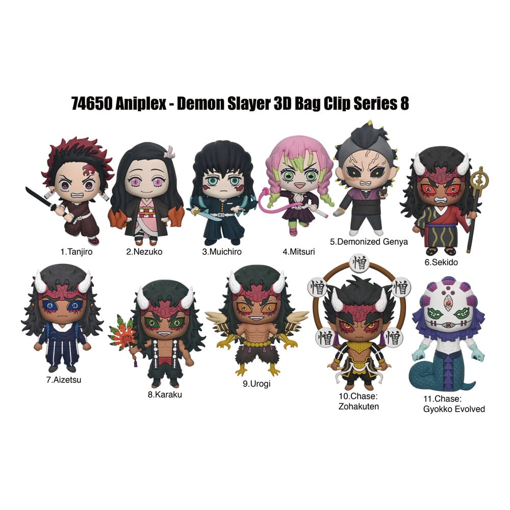 Demon Slayer Season 3 3D PVC-Taschenanhänger Serie 8 Display (24)