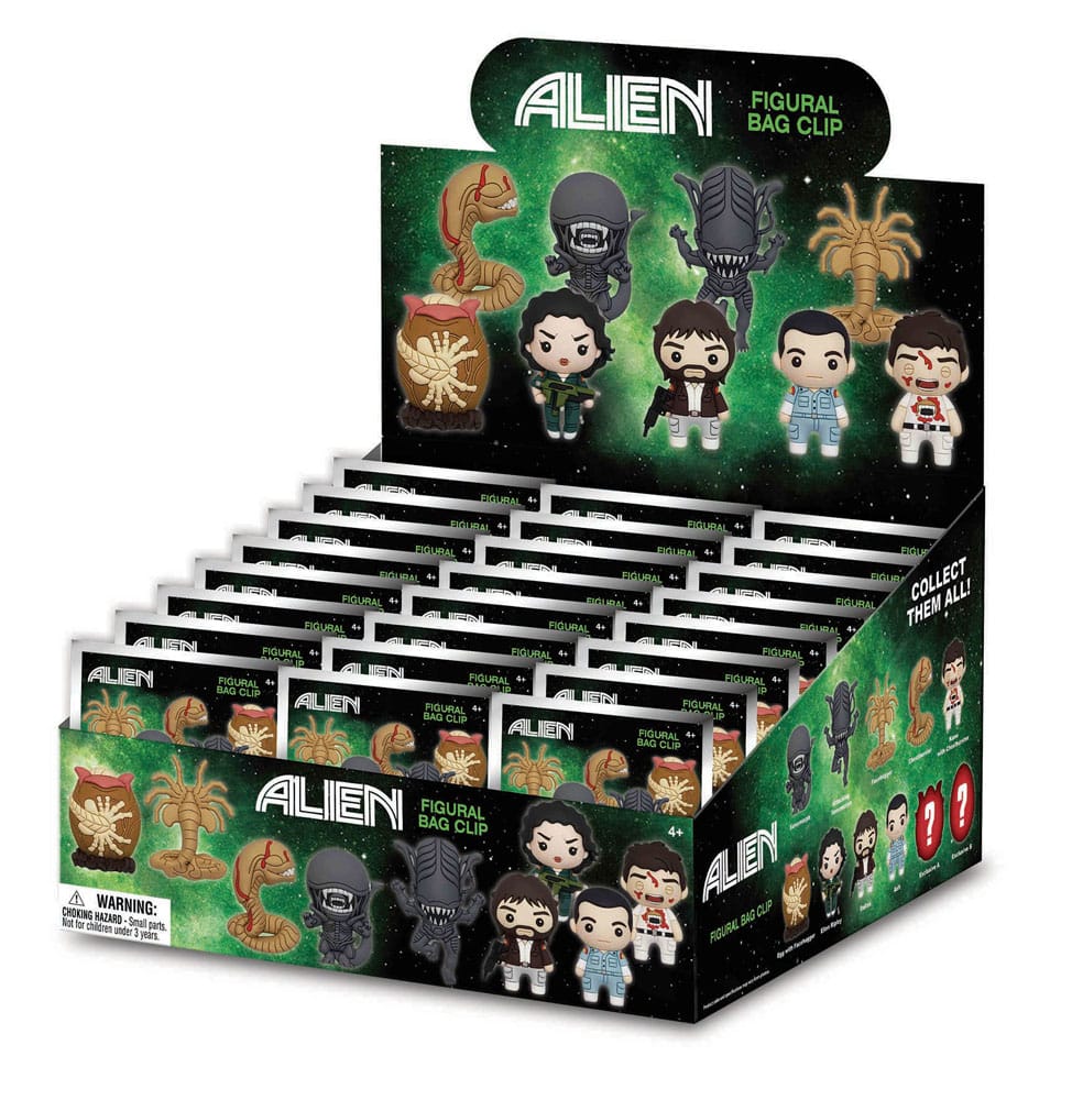 Alien 3D PVC-Taschenanhänger Series 1 Display (24)