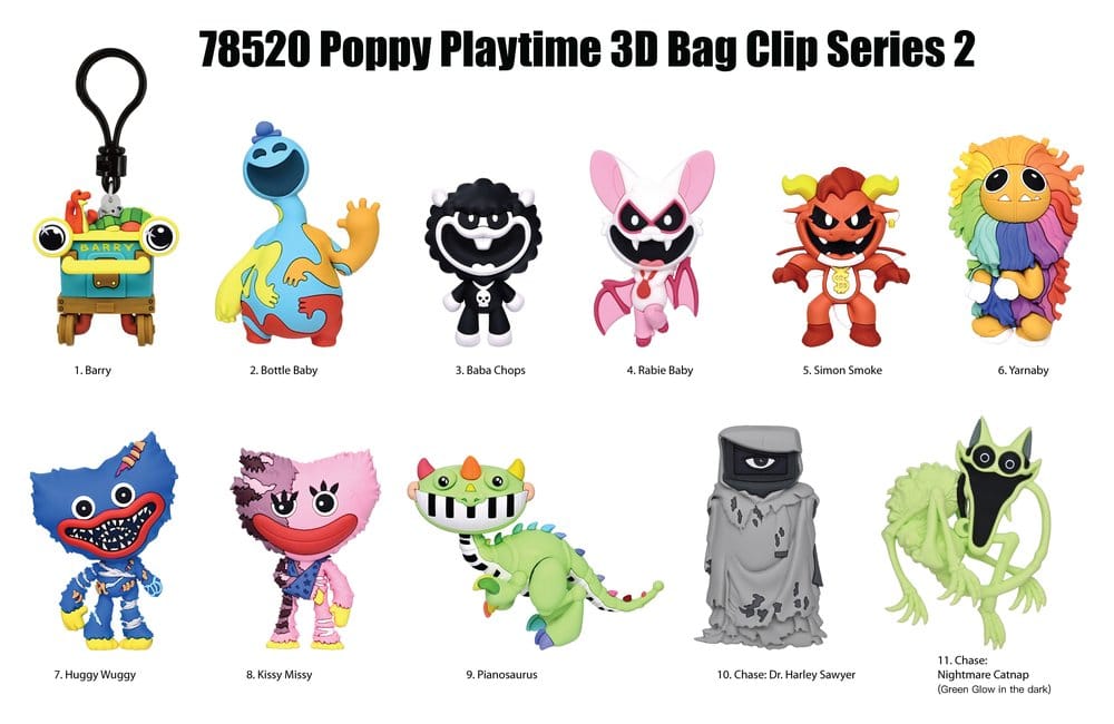Poppy Playtime 3D PVC-Taschenanhänger Serie 2 Display (24)