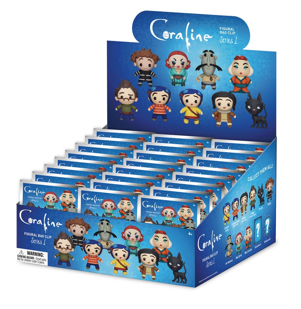 Coraline 3D PVC-Taschenanhänger Series 1 Display (24)