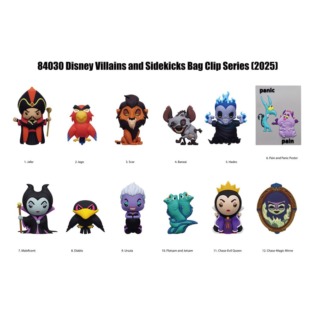 Disney 3D PVC-Taschenanhänger Villains Serie 4 Display (24)