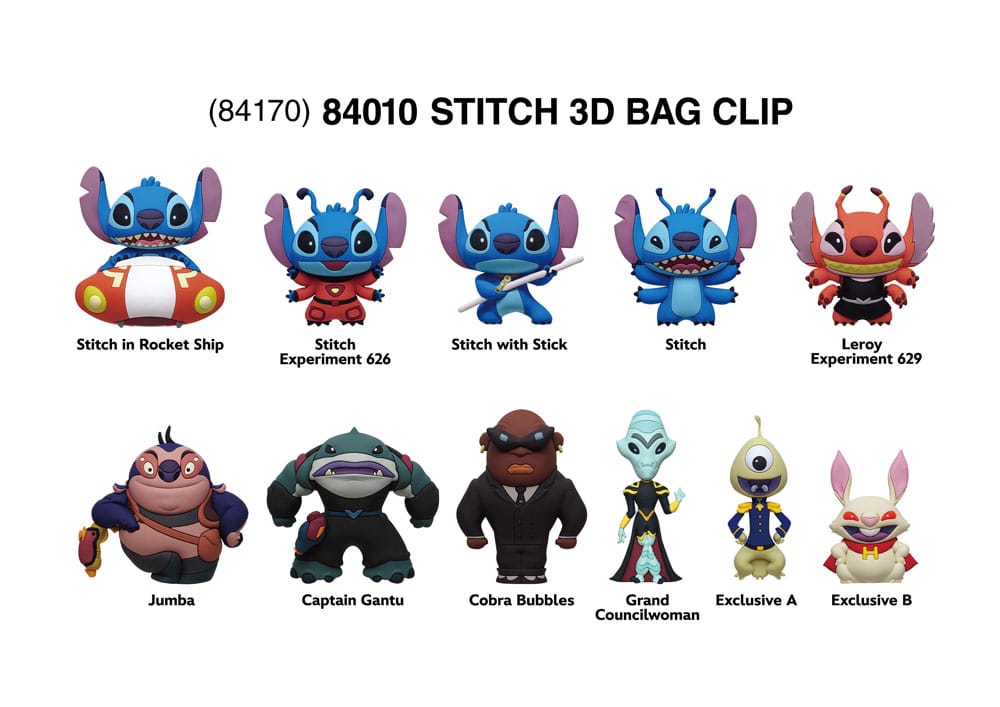Lilo & Stitch 3D PVC-Taschenanhänger Stitch in Space Display (24)