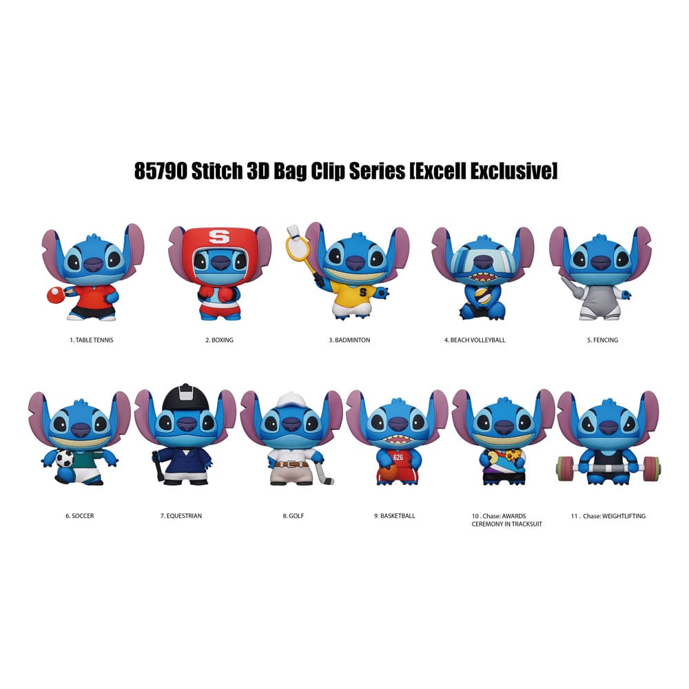 Lilo & Stitch 3D PVC-Taschenanhänger Series 1 Sport Display (24)