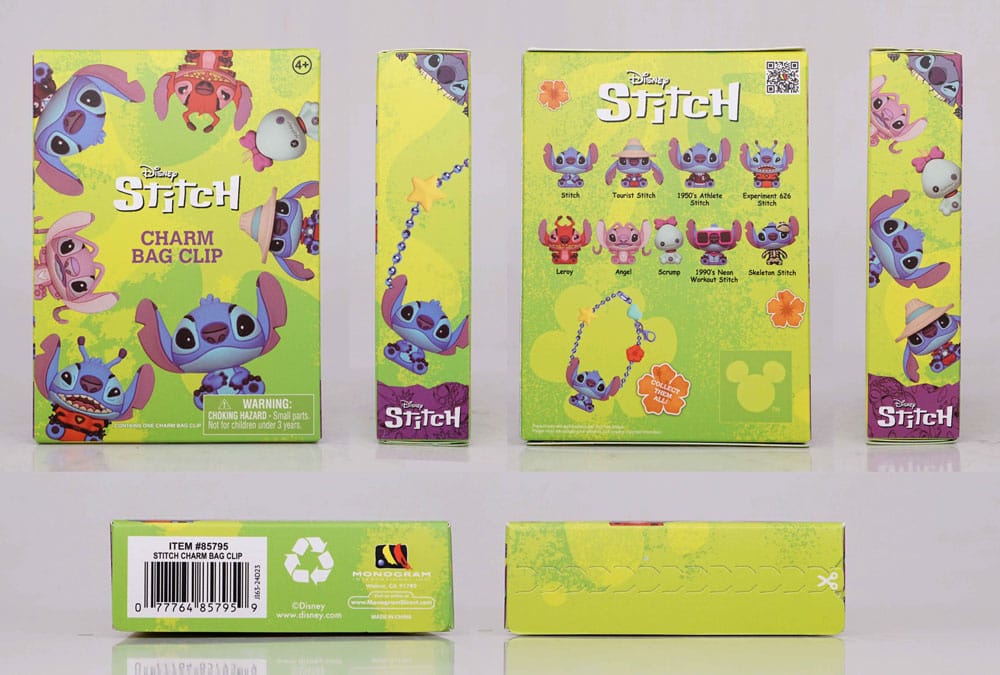 Lilo & Stitch 3D PVC-Taschenanhänger Stitch Charm Display (24)