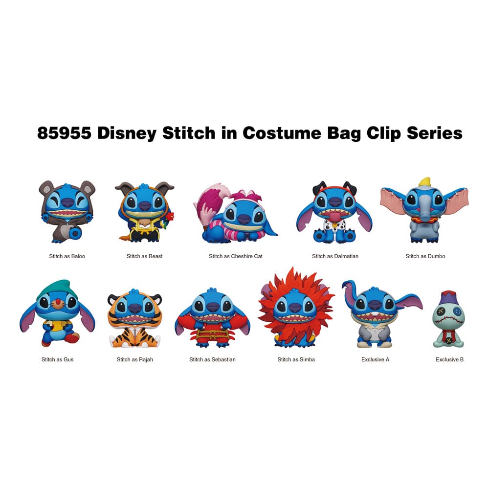 Lilo & Stitch 3D PVC-Taschenanhänger Serie 1 Stitch in costume Display (24)