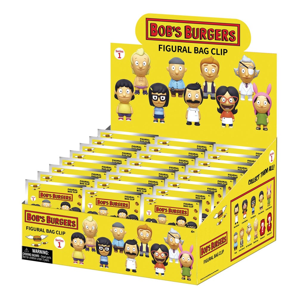 Bob's Burgers 3D PVC-Taschenanhänger Serie 1 Display (24)