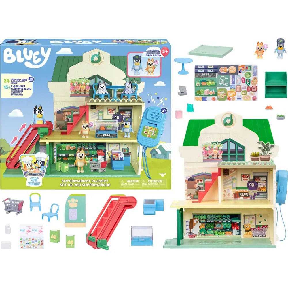 Bluey Minifiguren Spielset Bluey Let's Play Chef Supermarkt