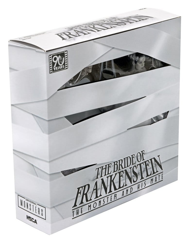 Universal Monsters Actionfiguren 2er-Pack Frankensteins Braut 90th Anniversary The Monster & His Mate (B&W) 18 cm