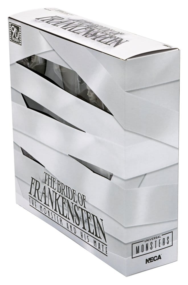 Universal Monsters Actionfiguren 2er-Pack Frankensteins Braut 90th Anniversary The Monster & His Mate (B&W) 18 cm