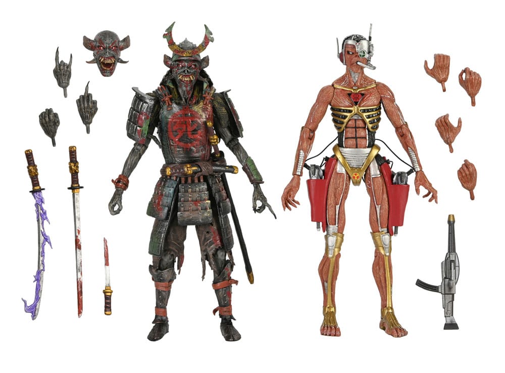 Iron Maiden Future Past World Tour Ultimate Actionfiguren 2er-Pack Senjutsu Eddie and Somewhere in Time Eddie 18 cm