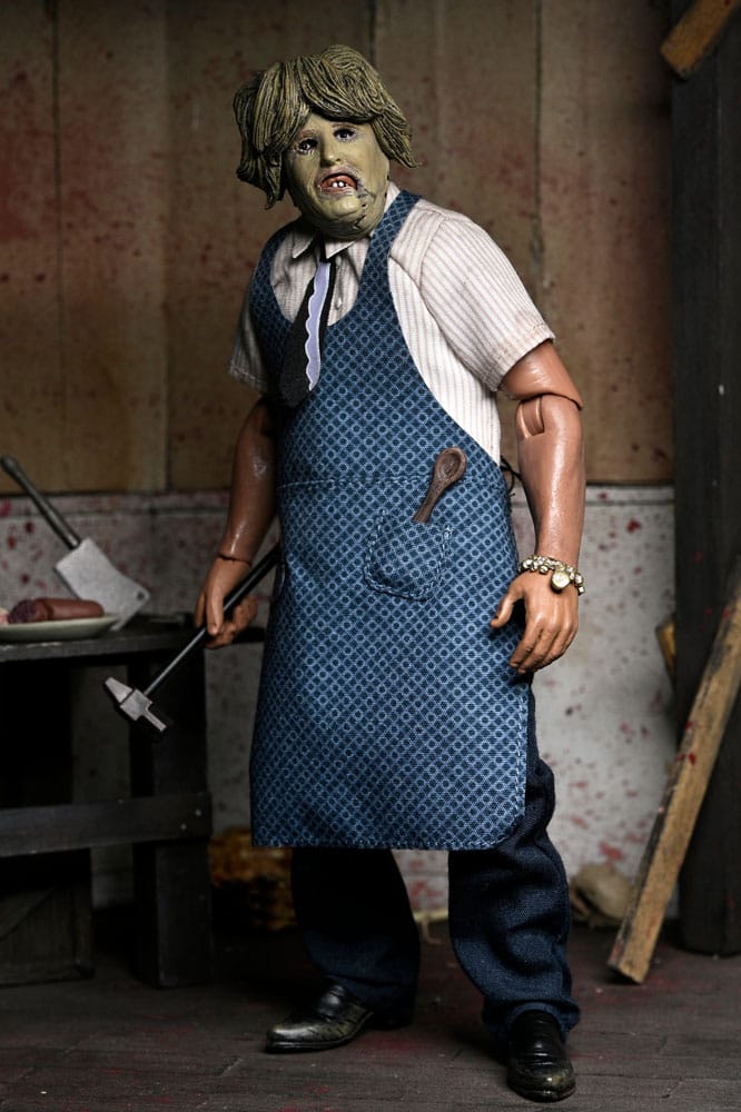 Texas Chainsaw Massacre Clothed Actionfigur Leatherface with Old Lady Mask 20 cm