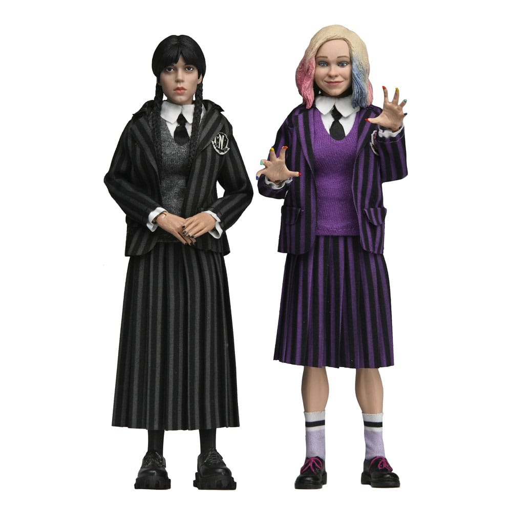 Wednesday Actionfiguren 2er Pack Wednesday Addams (Nevermore Uniform) and Enid 20 cm