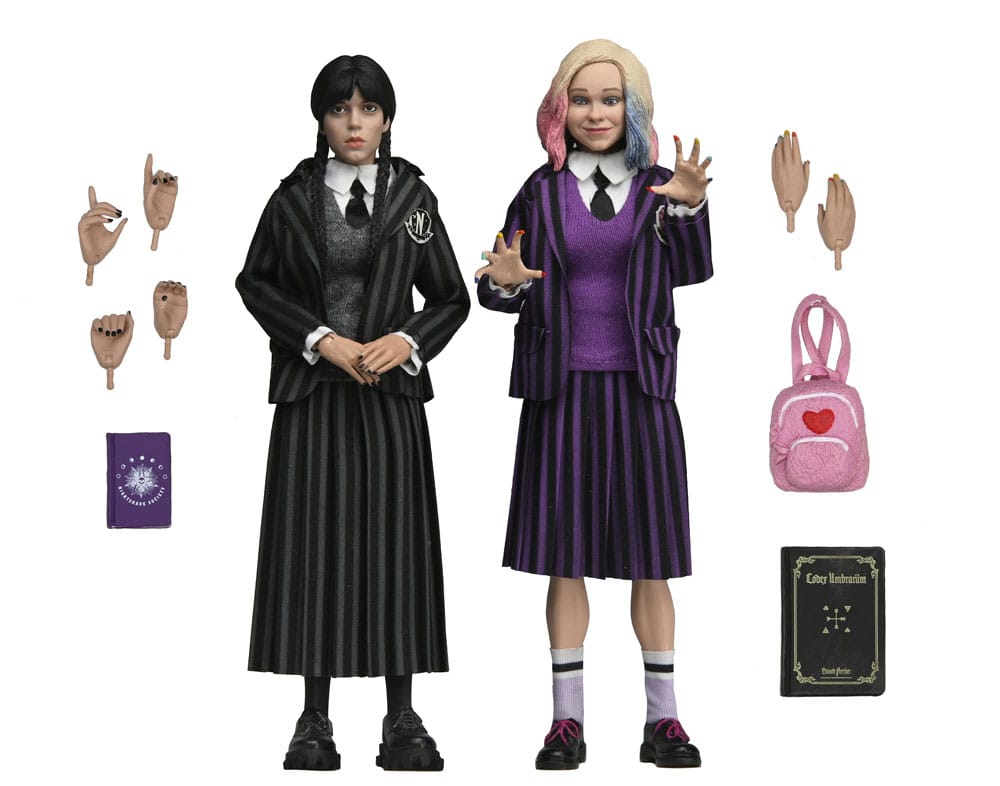 Wednesday Actionfiguren 2er Pack Wednesday Addams (Nevermore Uniform) and Enid 20 cm