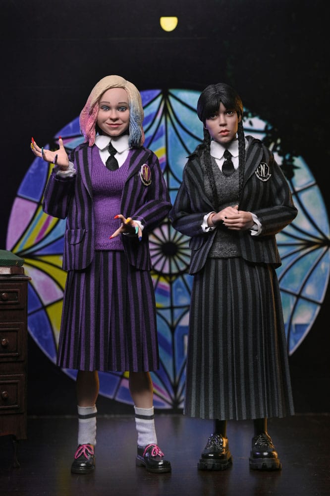 Wednesday Actionfiguren 2er Pack Wednesday Addams (Nevermore Uniform) and Enid 20 cm