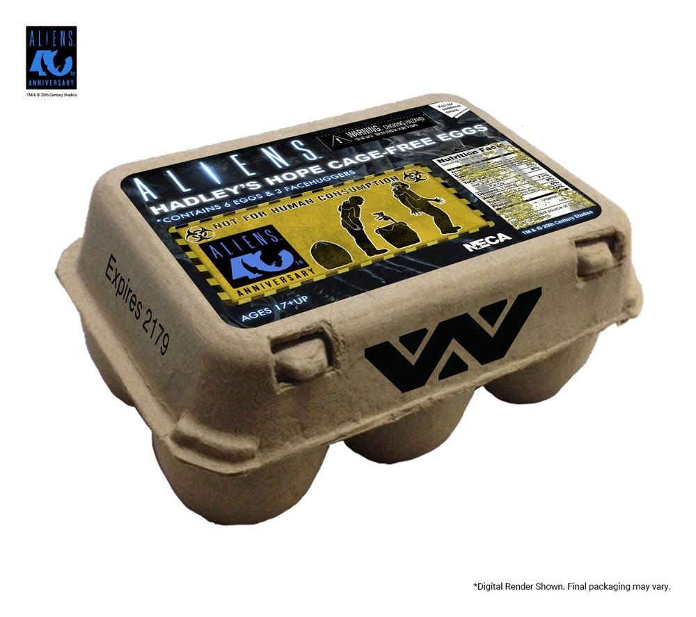 Aliens 6er-Pack Zubehör-Set Carton of Alien Eggs (40th Anniversary)