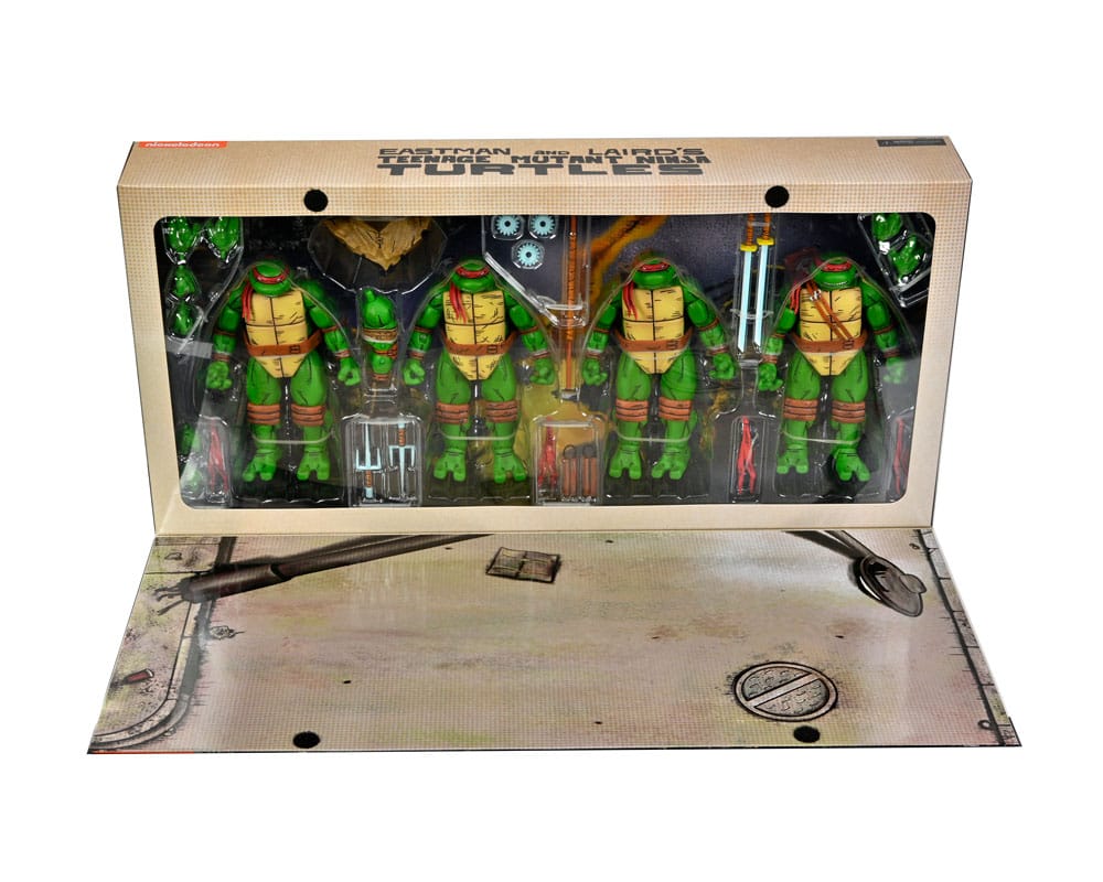 Teenage Mutant Ninja Turtles (Mirage Comics) 4er-Pack Actionfiguren Leonardo, Raphael, Michelangelo, Donatello 18 cm