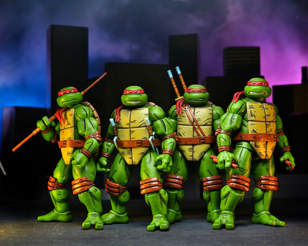 Teenage Mutant Ninja Turtles (Mirage Comics) 4er-Pack Actionfiguren Leonardo, Raphael, Michelangelo, Donatello 18 cm