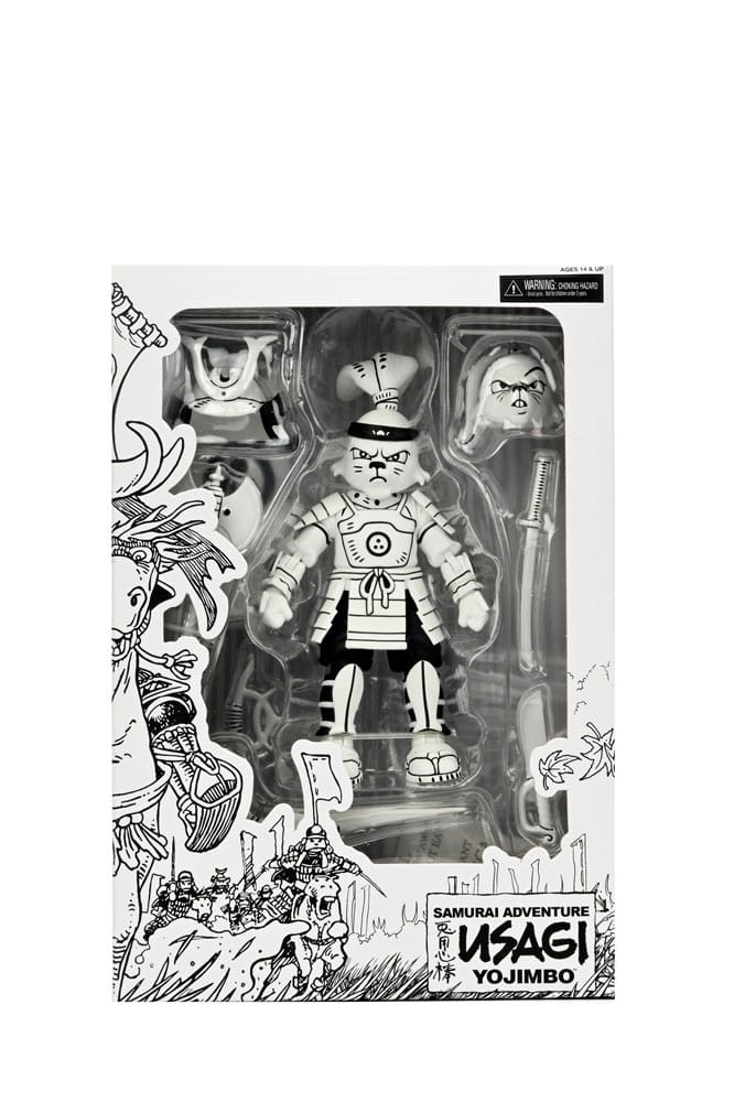 Usagi Yojimbo Actionfigur Samurai Usagi Yojimbo (Black & White) 18 cm