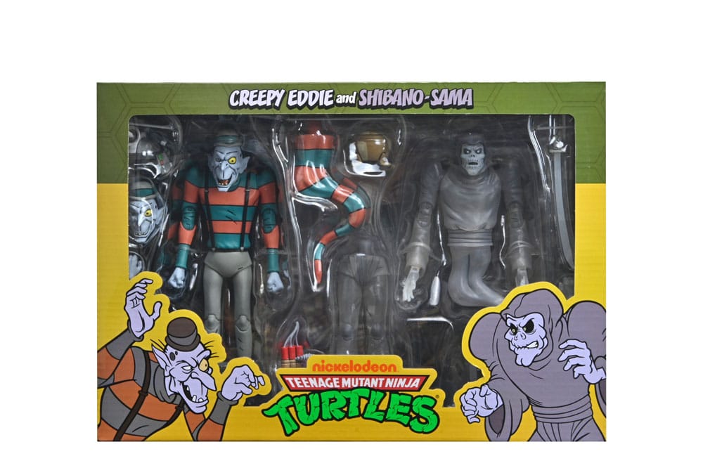 Teenage Mutant Ninja Turtles: Saturday Morning Adventures Actionfiguren 2-Pack Creepy Eddie & Shibano-Sama 17 cm