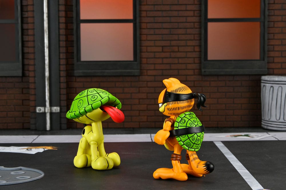 Teenage Mutant Ninja Turtles (Archie Comics) x Garfield 2er-Pack Actionfigur Ultimate Garfello & Odie 10 cm