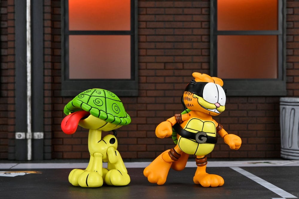Teenage Mutant Ninja Turtles (Archie Comics) x Garfield 2er-Pack Actionfigur Ultimate Garfello & Odie 10 cm