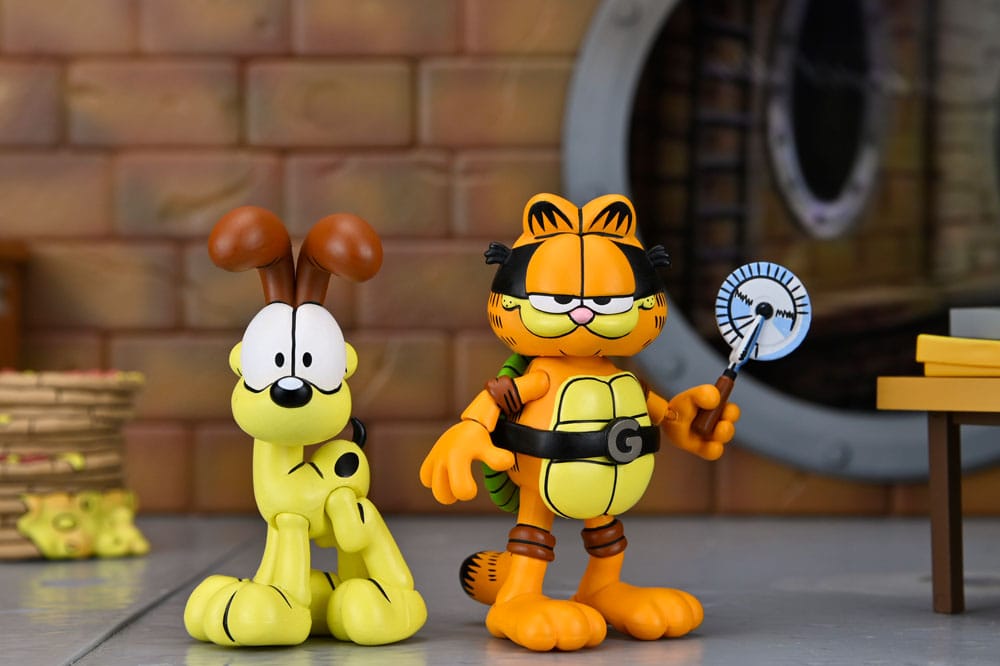 Teenage Mutant Ninja Turtles (Archie Comics) x Garfield 2er-Pack Actionfigur Ultimate Garfello & Odie 10 cm