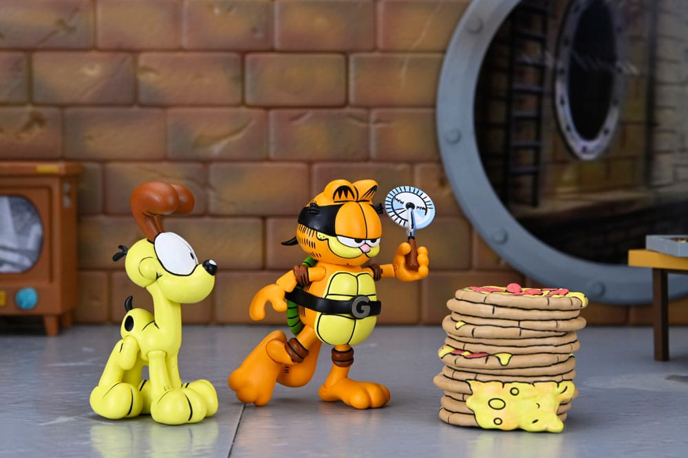 Teenage Mutant Ninja Turtles (Archie Comics) x Garfield 2er-Pack Actionfigur Ultimate Garfello & Odie 10 cm