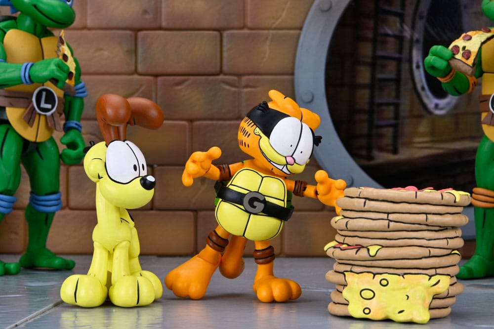 Teenage Mutant Ninja Turtles (Archie Comics) x Garfield 2er-Pack Actionfigur Ultimate Garfello & Odie 10 cm
