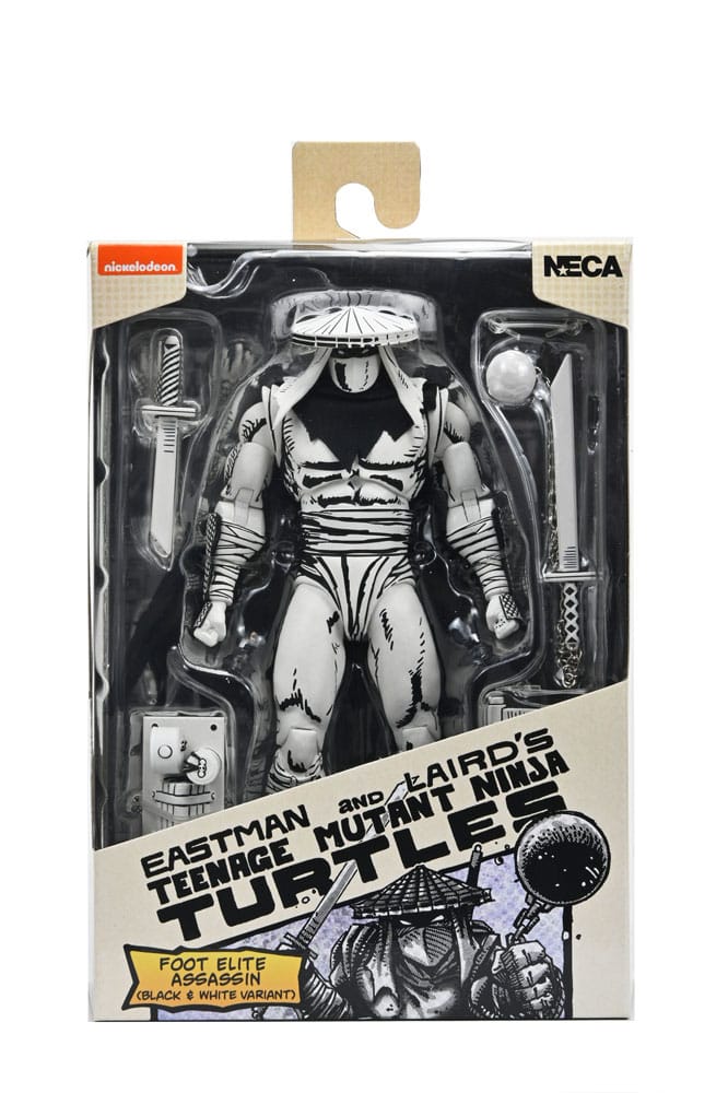 Teenage Mutant Ninja Turtles Actionfigur Foot Assassin Black and White 18 cm