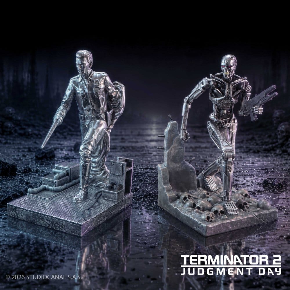 Terminator 2 Buchstützen T-1000 vs T-800 19 cm
