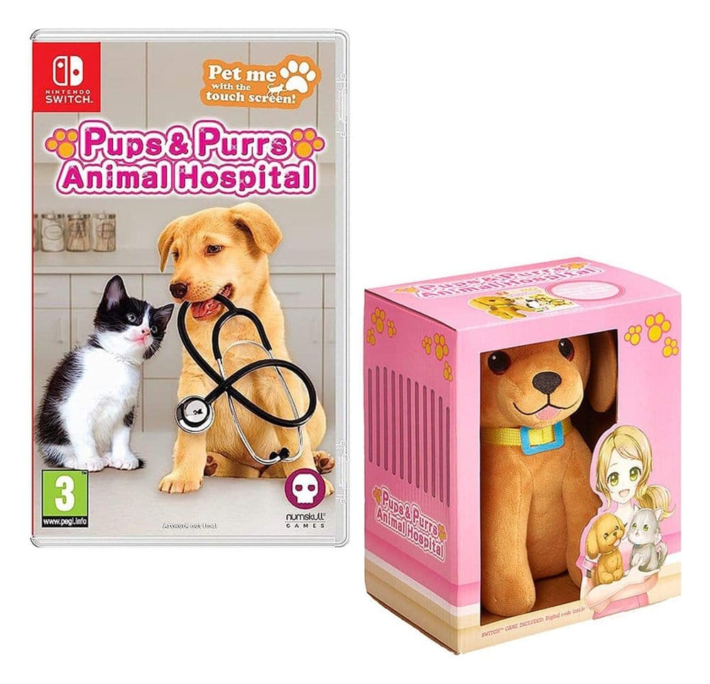 Pups & Purrs Animal Hospital Videospiel mit Plüschfigur Hund