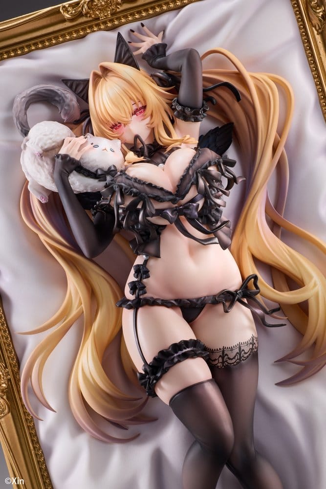 Original Character PVC Figur 1/7 Stella Black Cat Ver. Deluxe Edition 27 cm