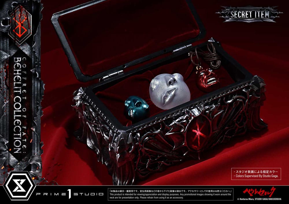 Berserk Life Scale Statuen Coffret of Fate: Behelit Collection 30 cm
