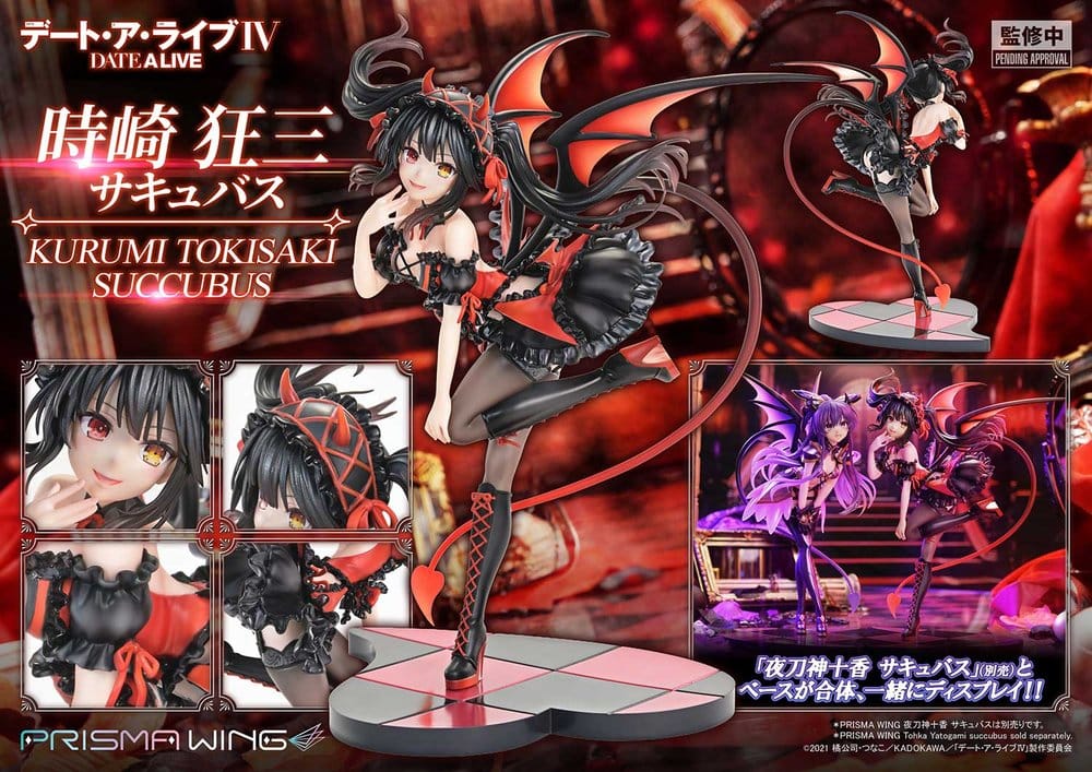 Date A Live Prisma Wing PVC Statue 1/7 Kurumi Tokisaki succubus 25 cm
