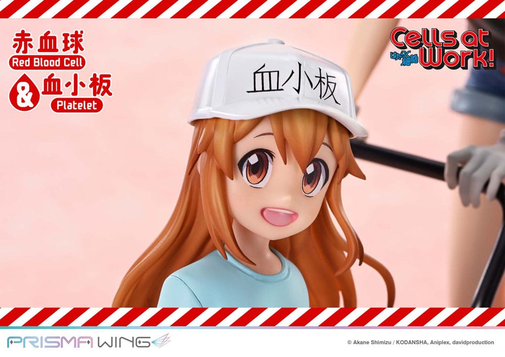 Cells at Work Prisma Wing PVC Statue Red Blood Cell & Platelet 26 cm