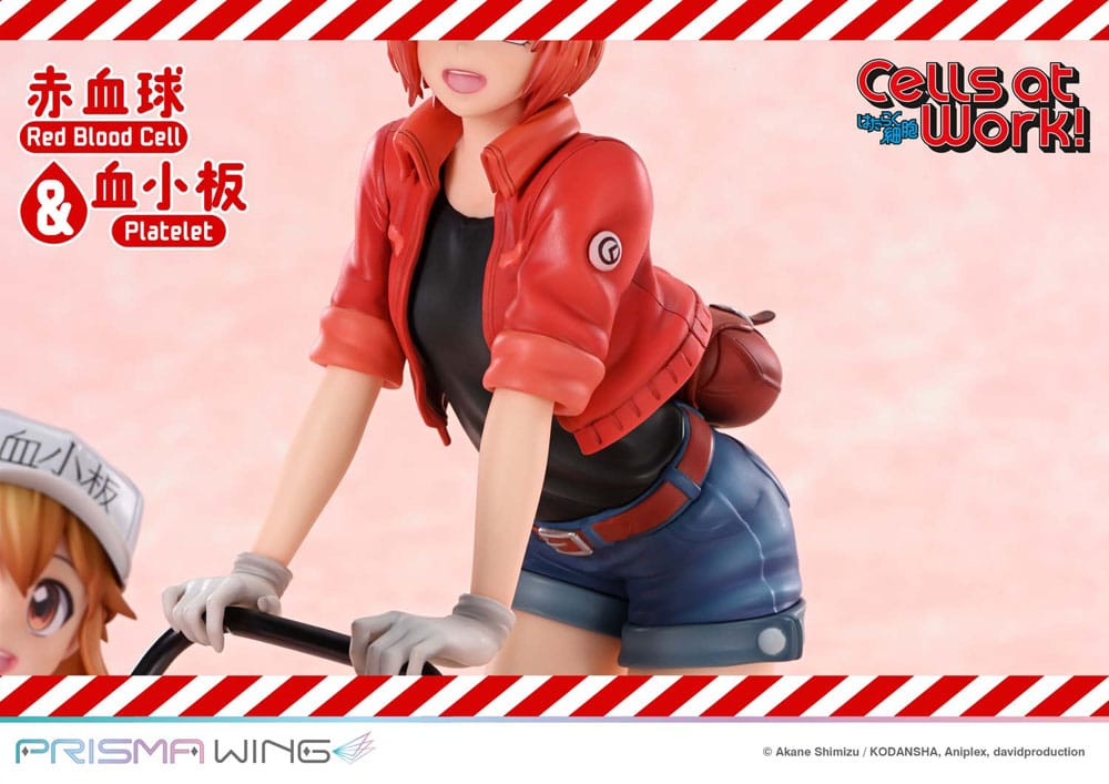 Cells at Work Prisma Wing PVC Statue Red Blood Cell & Platelet 26 cm