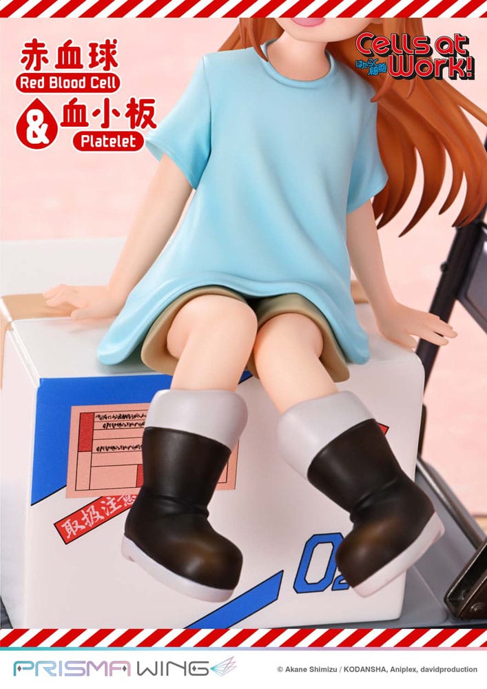 Cells at Work Prisma Wing PVC Statue Red Blood Cell & Platelet 26 cm