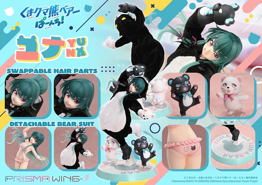 Kuma Kuma Kuma Bear Punch! Prisma Wing PVC Statue 1/7 Yuna 28 cm
